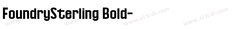 FoundrySterling Bold字体转换